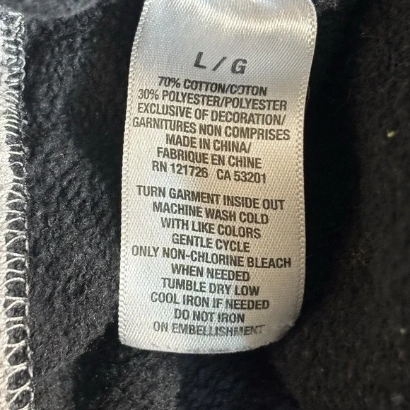 Y2K Aeropostale Lowrise Jogger Sweatpants Women's Large Black Phys Ed 2000s‎ - Picture 2 of 7